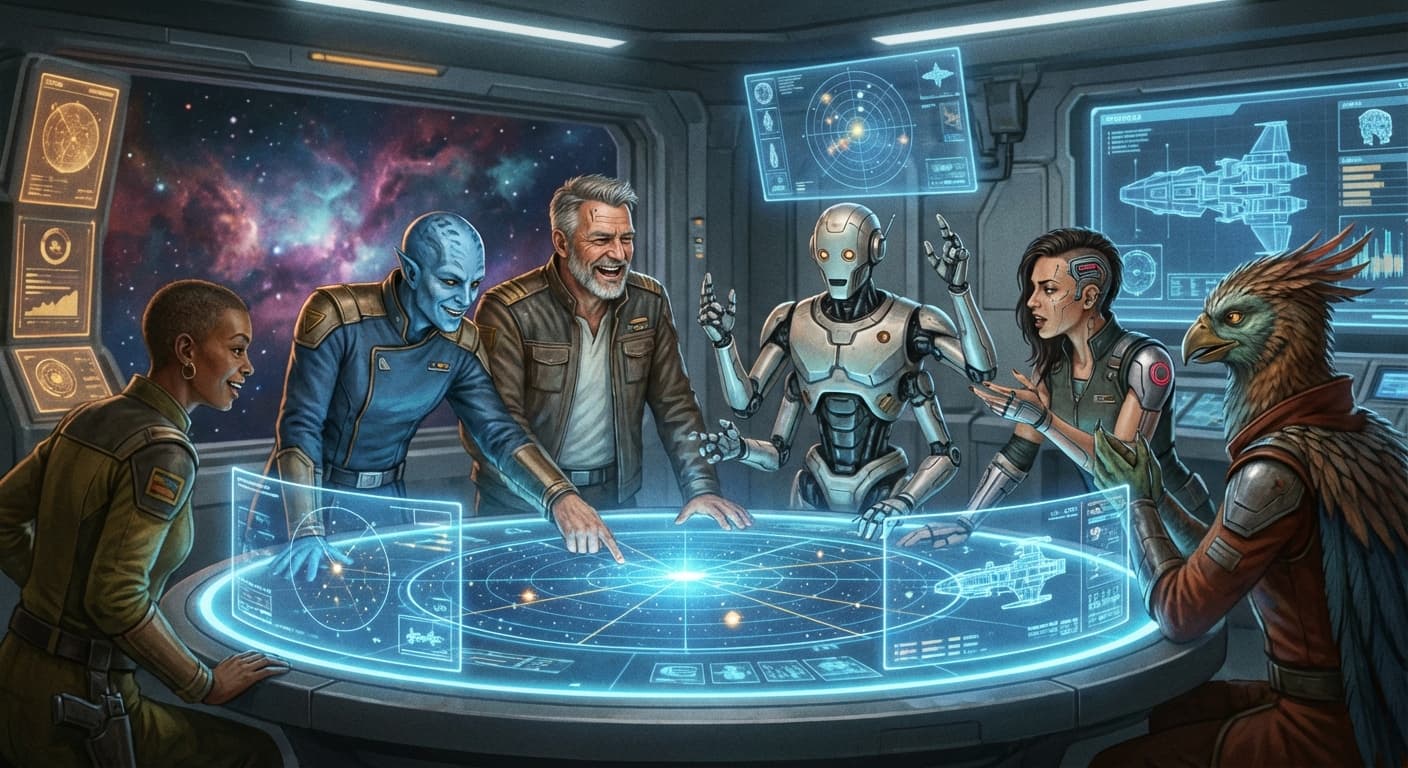 Round table with Aliens